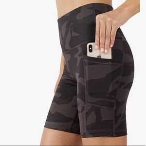 Yogalicious Camo High Waist Squat Proof Side Pocket Biker Shorts